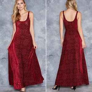 Blackmilk 🖤 Burned Velvet Wine Maxi - LIMITED